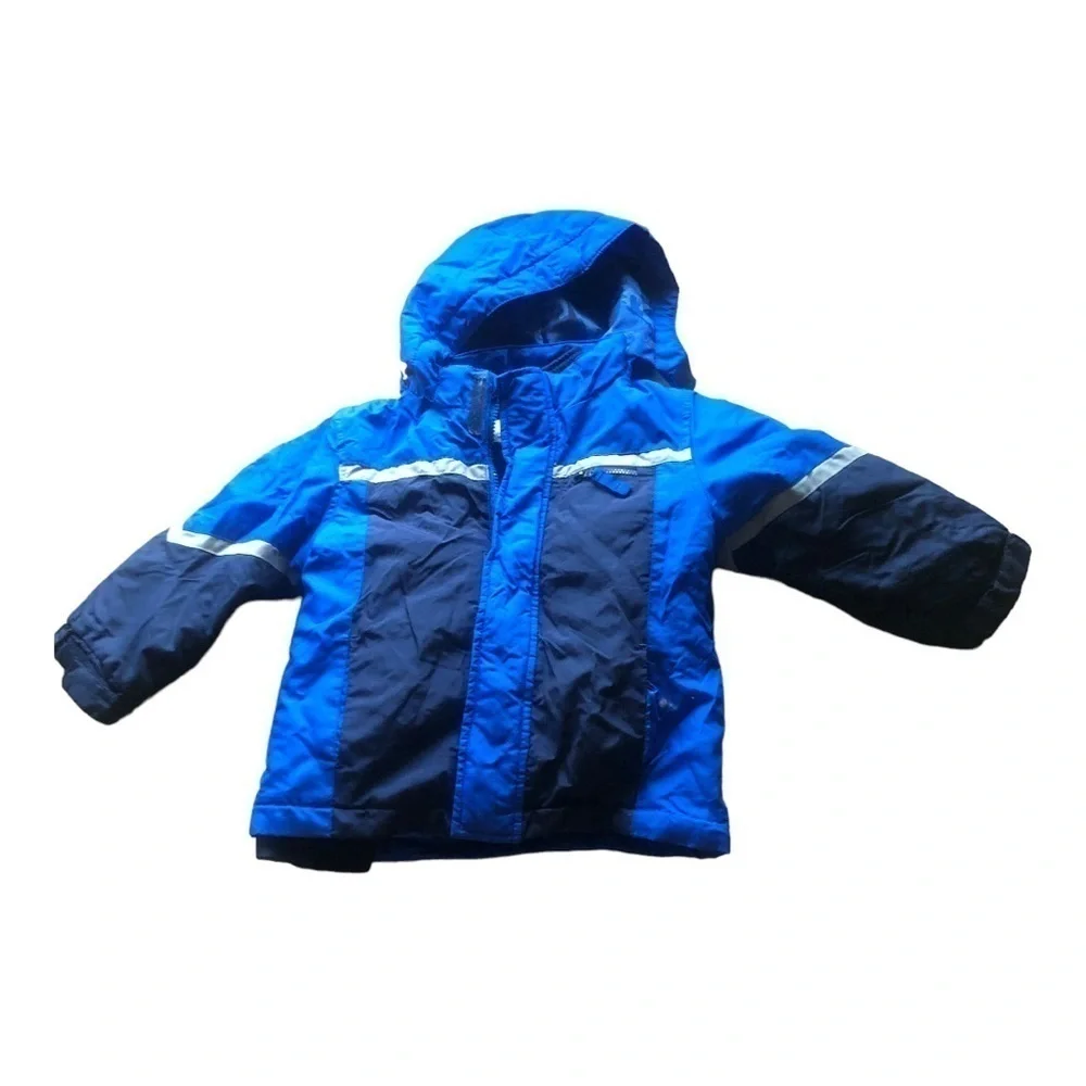 Little Boy Bleu Coat With Hoodie Size 18 M in Excellent Used Condition